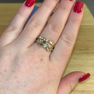 🌻 3 for $15! 🌻 I Am Brand Swarovski Crystal Pink and Blue Ring Set- Size XL